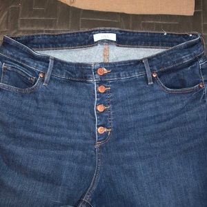 LOFT jeans - high waist skinny button fly